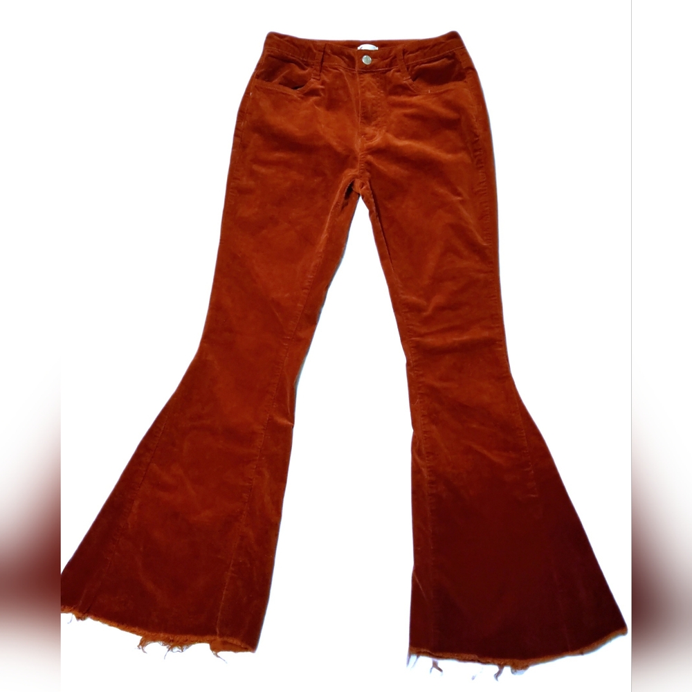 NWOT Rust Corduroy Bell Bottom Pants Size M